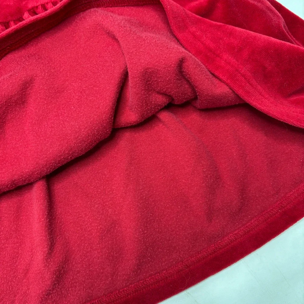VTG Baby Gap Red Velvet Mandarin Collar Dress Girls 18 24‎ Months